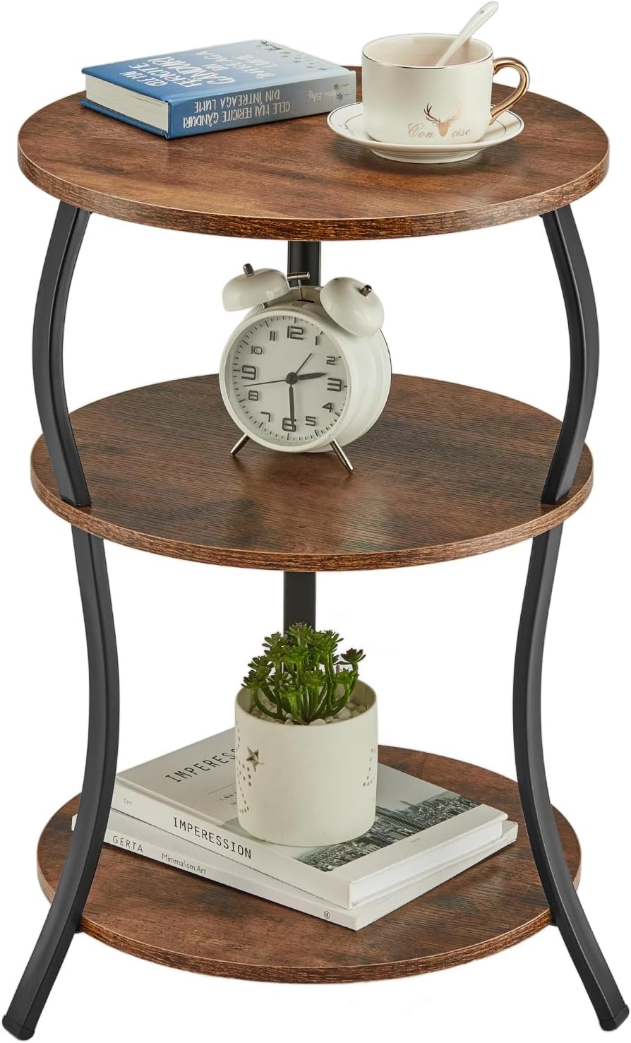 Metal Decore Round Side Table – Elegant, Space-Saving & Multi-Functional