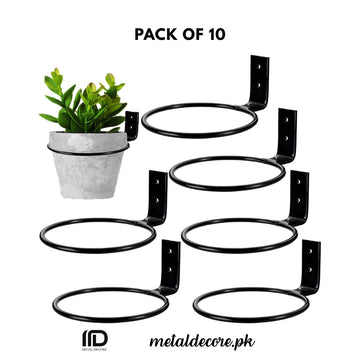 6 Inches Wall Mount Heavy Duty Plant Hanging Rack Stand | Indoor &amp; Outdoor | Pack of 10 | MetalDecore.pk