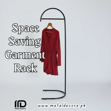 Industrial Metal Garment Rack – Freestanding Clothes Stand by Metaldecore