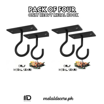 Ceiling Hooks for Hanging Plants – 2.5 Inch | Pack of 4 | MetalDecore.pk