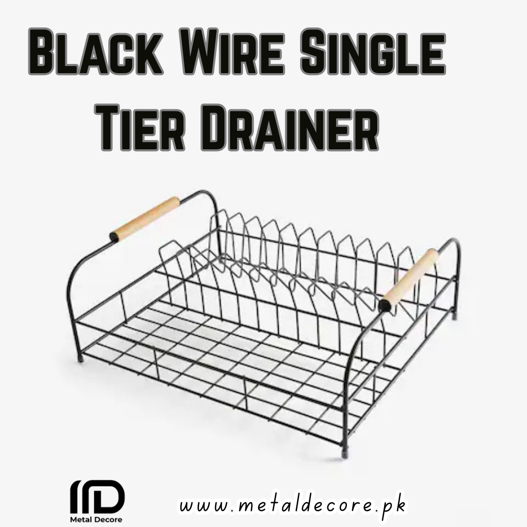 Black Wire Dish Drying Rack by Metaldecore