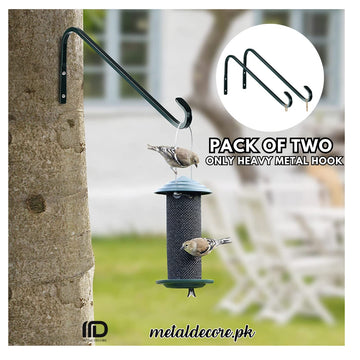 Pack of 2 Heavy Duty Plant Hangers – Straight Metal Bracket 6x12 Inch | Indoor &amp; Outdoor | MetalDecore.pk