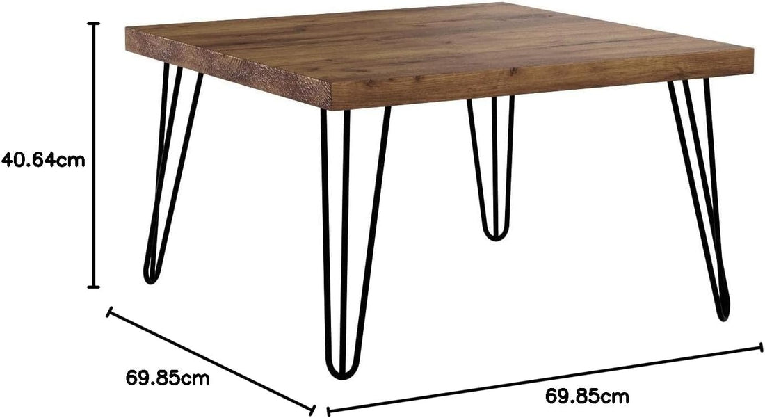 Metal Decore – Antique Style Coffee Table (Rustic Wooden Finish)