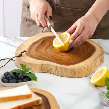 Live Edge Cutting & Serving Board – Handmade Rustic Wood Charcuterie & Cheese Platter