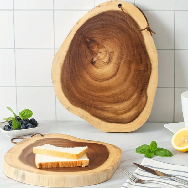 Live Edge Cutting & Serving Board – Handmade Rustic Wood Charcuterie & Cheese Platter - Image 2