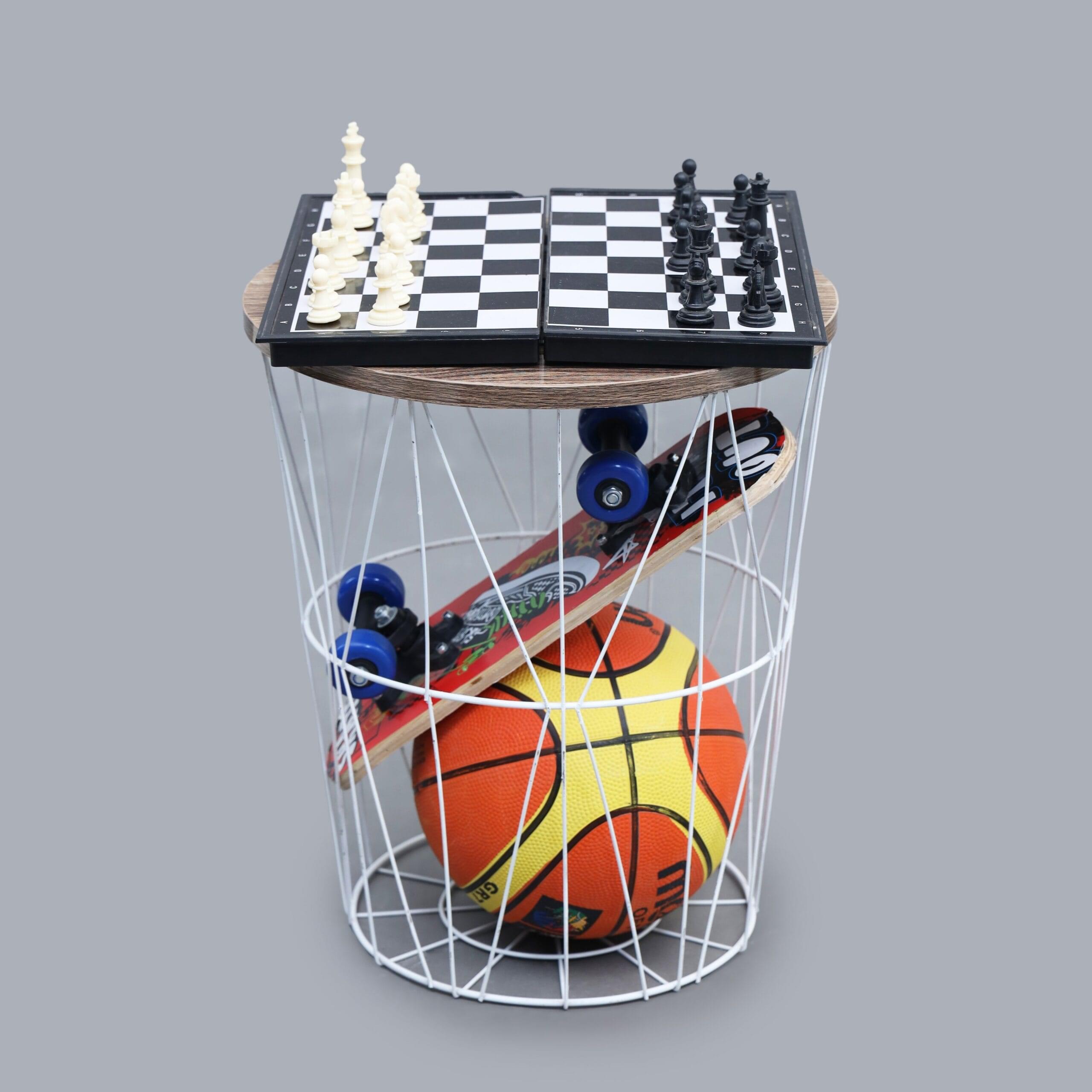 Nesting Basket Side Table – Rattan & Iron Storage Table for Small Spaces - Image 4