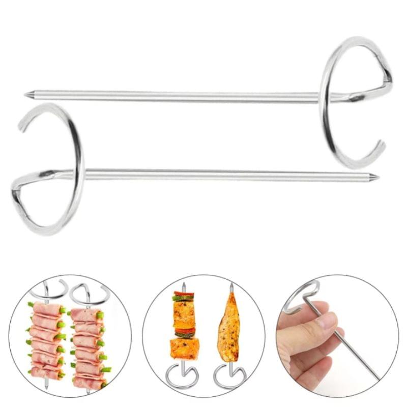 20pcs Vertical BBQ Skewers Set – Stainless Steel Universal Grill Rack for Kabobs & Meat