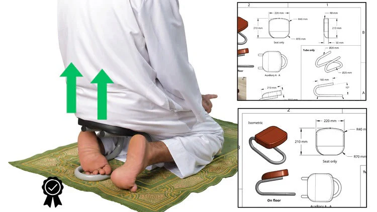 Portable Namaz Chair | Namaz chair | Mini Prayer Stool - Image 5
