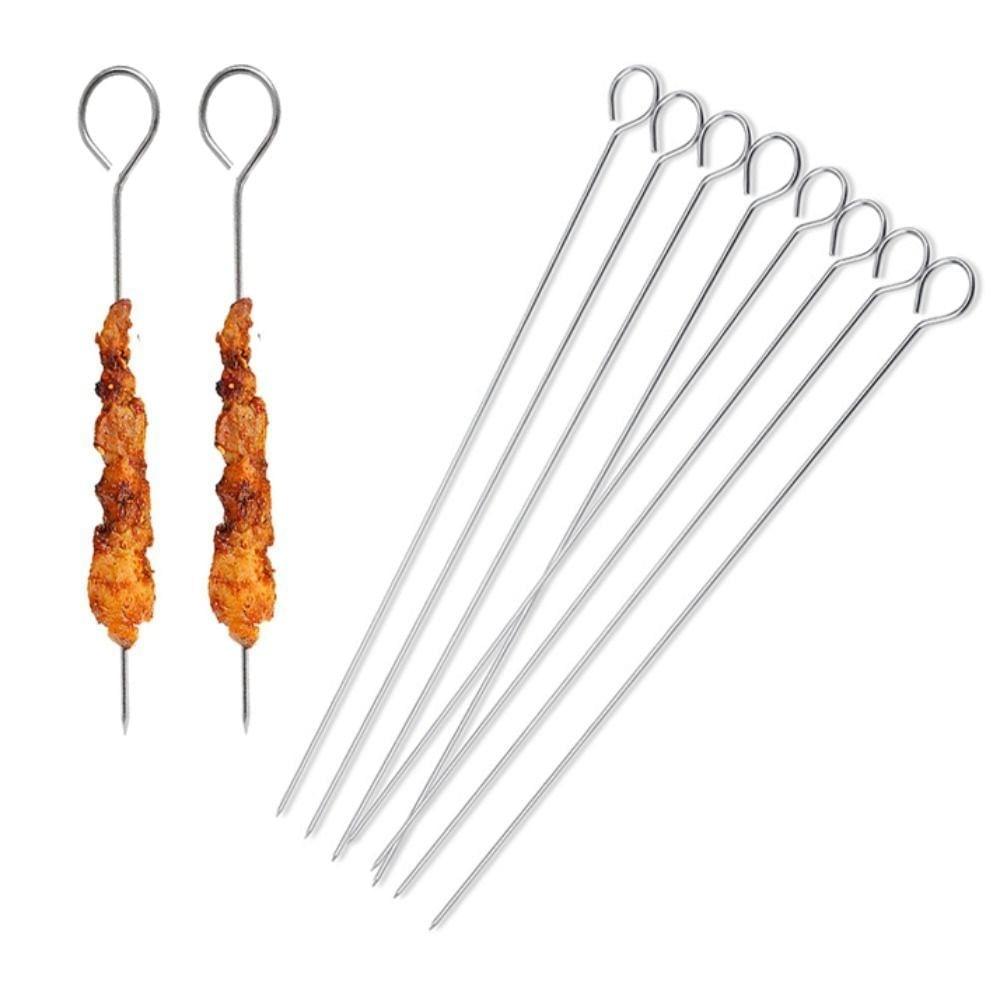 20-Piece Stainless Steel BBQ Skewer Set – 20/25/30cm Reusable Kabob Sticks for Grilling - Image 4