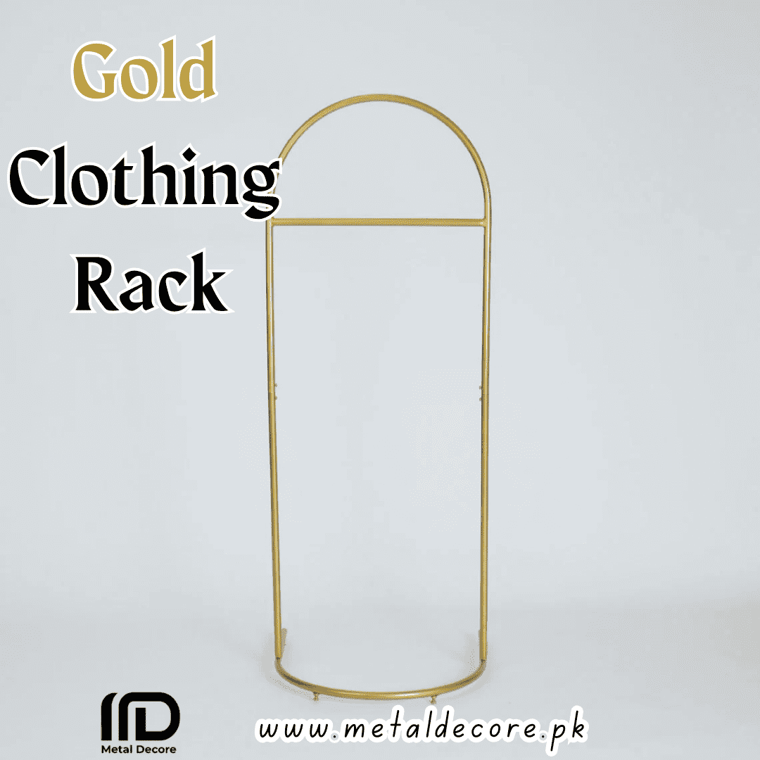 Modern Gold Standing Clothing Rack