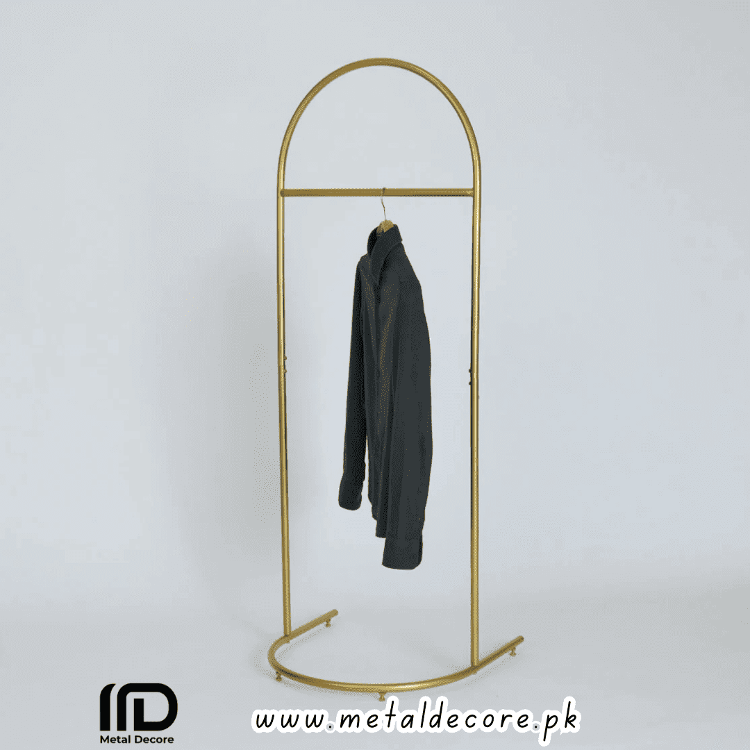 Modern Gold Standing Clothing Rack - Image 3