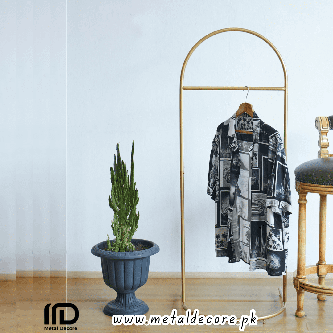Modern Gold Standing Clothing Rack - Image 2