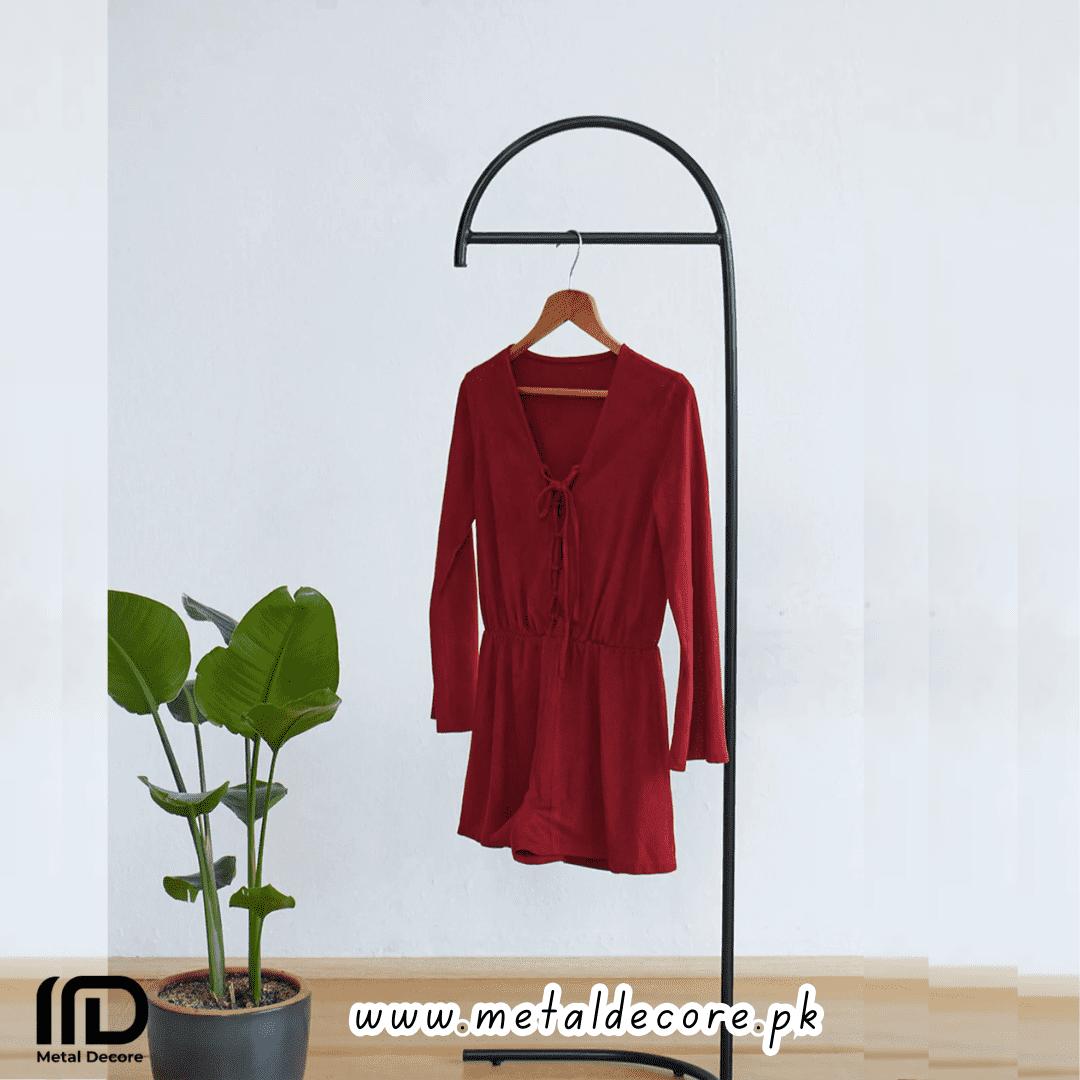 Minimalist Black Standing Clothing Rack - Image 2